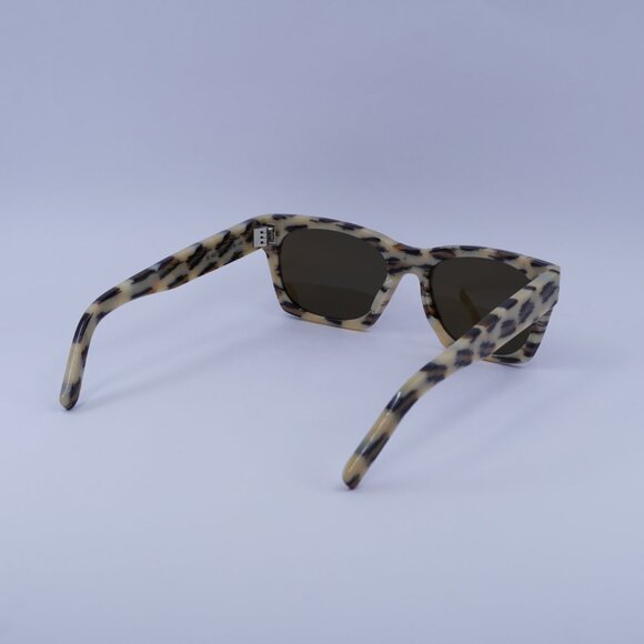 Saint Laurent SL402 004 Sunglasses Havana Square Frame, Brown Lenses - Picture 5 of 12